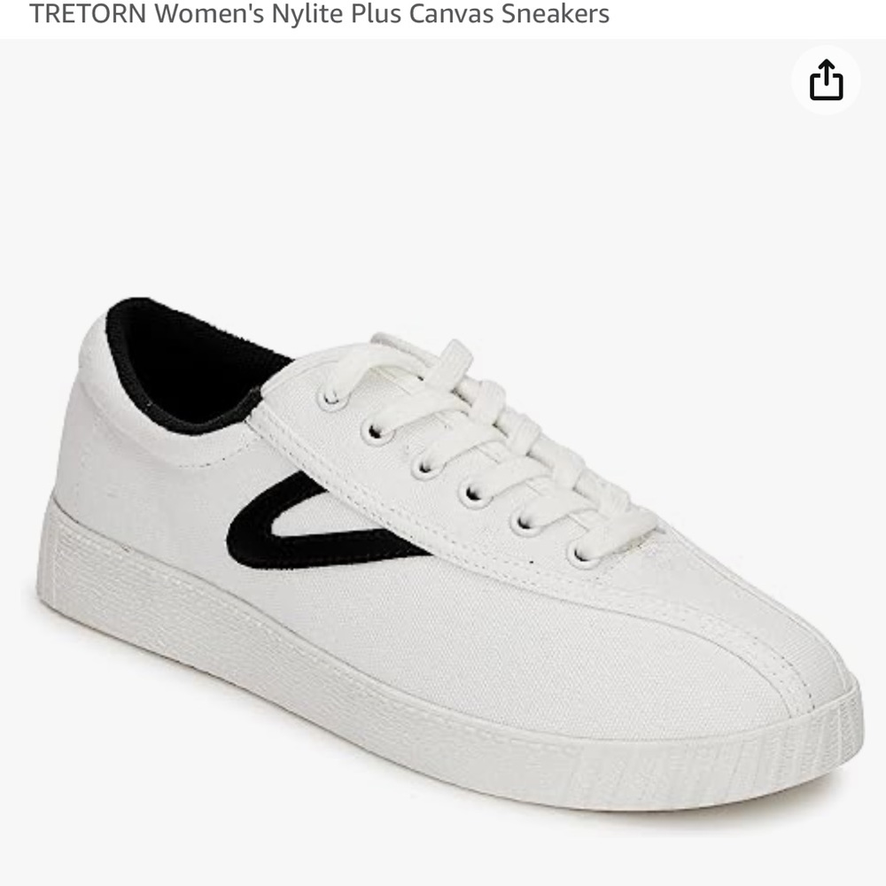 Tretorn white with black barely worn